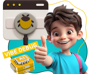 Тестирование & Vibe Debug. Охотники за багами - КИБЕРшкола программирования для детей, компьютерные курсы для школьников, начинающих и подростков - KIBERone г. Санкт-Петербург